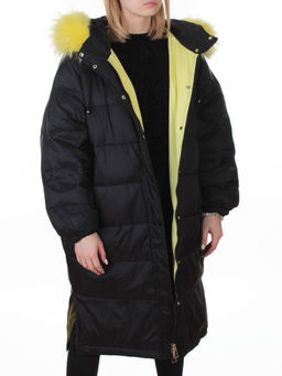 3072 BLACK Пальто зимнее пуховое женское (пух)