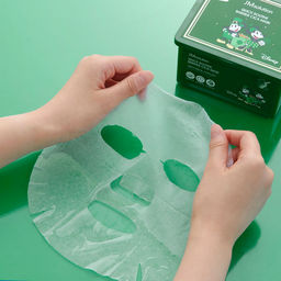 Набор масок тканевых успокаивающих с центеллой JMSOLUTION DISNEY QUICK ROUTINE BARRIER CICA MASK (35  фото 3
