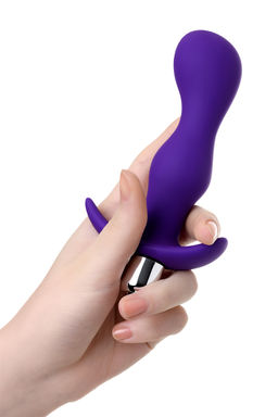 Анальная пробка с вибрацией A-Toys by TOYFA Kamet, размер L, силикон, фиолетовый, 14 см