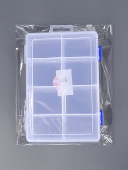 Органайзер для хранения мелочей, с подвесом, передвижные перегородки, 8 секций, 20×13.5×4.5 см, прозрачный