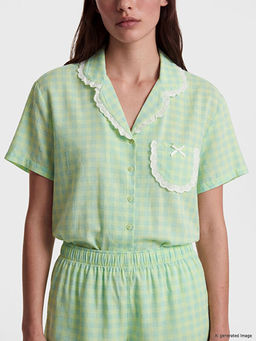 Ekose Kad?n ?ortlu Pijama Tak?m?