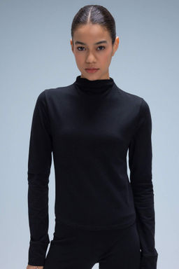 DeFactoFit Slim Fit Dar Kesim Dik Yaka Uzun Kollu Tisort  фото 2