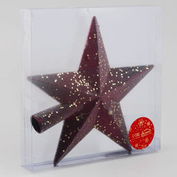 Звезда на ёлку (верхушка) Звезда Мэдисон 20 см, красный - Зимнее волшебство фото 3