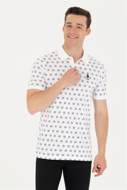 U. S. Polo Assn Мужская белая футболка с воротником-поло - U.s. polo assn фото 8