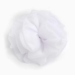 Бант для волос на резинке школьный, белый, 13 см, Минни Маус