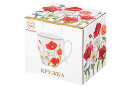 Кружка 300 мл 11*8,3*9,5 см Маки, фарфор NEW BONE CHINA - Elan gallery фото 19