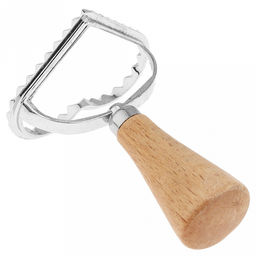 Штамп металлический для пельменей "Сердце" 7х6,5см h10см, деревянная ручка, на картоне (Китай)