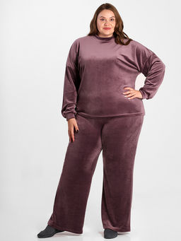 Стильный костюм из велюра оверсайз - Almond фото 3