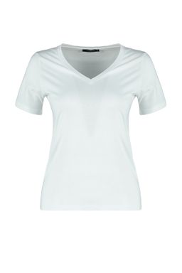 Beyaz %100 Pamuk Basic V Yaka Orme T-Shirt TWOSS23TS00001