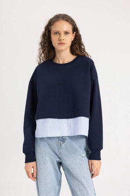 Толстый свитшот Relax Fit с круглым вырезом