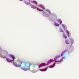 Бусины из натурального камня «Кошачий глаз», набор 46 шт., размер 1 шт. — 8 мм, фиолетовый