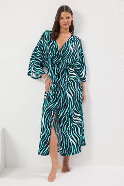 Yesil Dokuma Buzgulu Maxi Plaj Elbise TBESS25EL00083 - Trendyolmilla фото 6