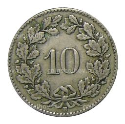 10 раппенов 1925 года Швейцария