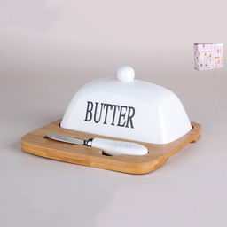 Масленка Коралл 18х18х9см с ножом п/у 7344