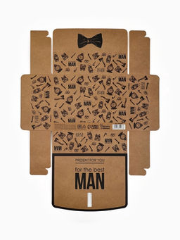 Цена за 2 шт. Коробка подарочная складная, упаковка, Лучшему мужчине, 16.5?12?5 см