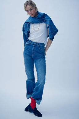 WASHED-EFFECT RIBBED T-SHIRT - Zara фото 2