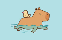 Держатель для карт Capybara and duck (6,5 х 10,4 см)