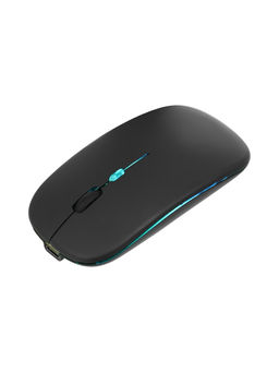 Мышь MB-2.4 беспроводная, оптическая, подсветка, 1600 dpi, USB+BT, чёрная