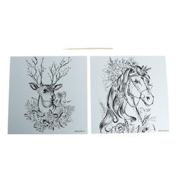 Набор гравюр «Грация», с металлическим эффектом «серебро», 2 шт., 19×19 см