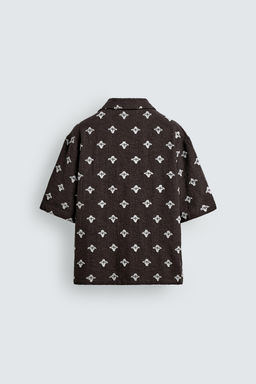 CAMISA JACQUARD TEXTURA / Marr?n / Topo - Zara фото 8