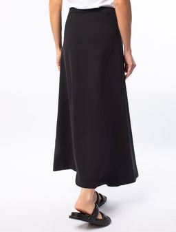 Юбка с разрезом из тонкого премиального футера с эластаном