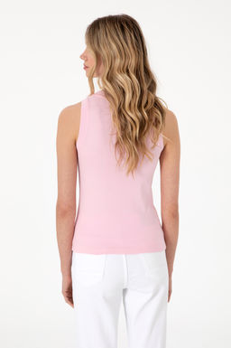 Kad_n A__k Pembe Kolsuz Bisiklet Yaka Basic Ti__rt Sepette S_rpriz _ndirim - U.s. polo assn фото 5