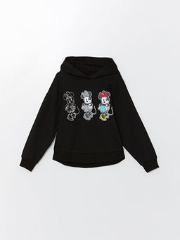 Minnie Mouse Bask?l? K?z ?ocuk Hoodie ve E?ofman Alt? - Waikiki фото 2