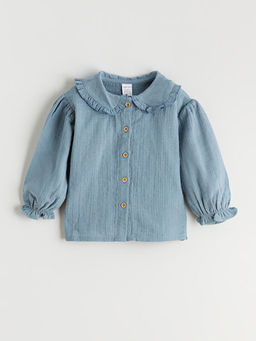 Bebe Yaka K?z Bebek G?mlek ve Pantolon 2li