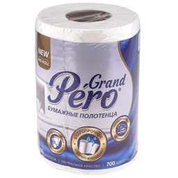 Полотенце бумажное 2-х слойное GrandPero (TODO) 1 рулон, 70м, белый (Россия)