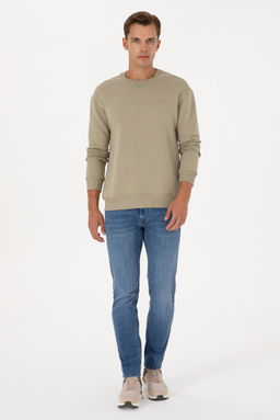 Erkek A__k Haki Basic Sweatshirt Sepette S_rpriz _ndirim - U.s. polo assn фото 4