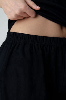 Арт.9177/3 Пижама с шортами 44-50 (4 шт) Цвет:черный