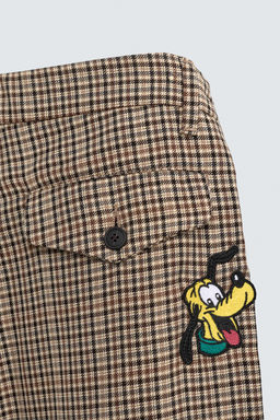 PLUTO PATCH CHECK TROUSERS HARRY LAMBERT FOR ZARA X DISNEY  фото 4