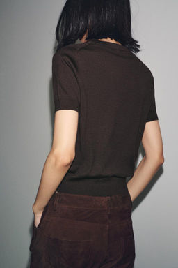100% WOOL SHORT SLEEVE TOP - Zara фото 2