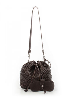 LACCOMA сумка СУ038-темно-коричневый эко кожа хлопок