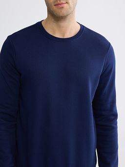 Bisiklet Yaka Erkek Kal?n Sweatshirt