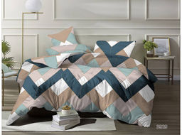 Постельное белье - Бязь Люкс Линии-Углы Семейный (молния)