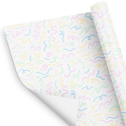 Цена за 10 шт. Бумага упаковочная глянцевая «Конфетти», 50 × 70 см