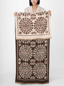 в составе ШЕРСТЬ и КАШЕМИР Большой, мягкий, теплый однотонный двусторонний палантин. - Tantino фото 2