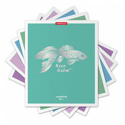 Цена за 5 шт. Тетрадь общая ученическая ErichKrause Рыбки, 48 листов, клетка, голография_MIX-PACK