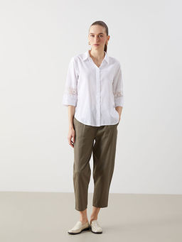 G?mlek Yaka Oversize Kad?n Bluz