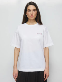 Футболка из хлопка с принтом / Zarina фото 4