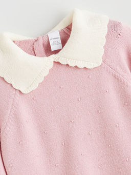 Bebe Yaka K?z ?ocuk Triko Kazak ve Pantolon