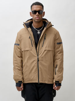 Горнолыжный костюм мужской зимний бежевого цвета 3710B - Leifensh фото 12