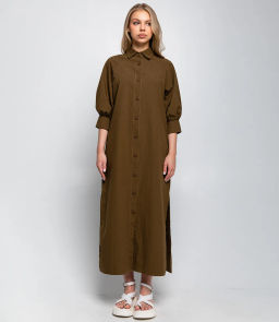 Платье #ОКТ035010, хаки
