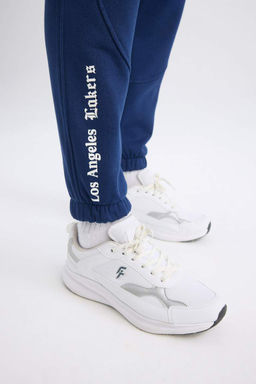 DeFactoFit NBA Los Angeles Lakers Стандартный крой с эластичной резинкой на талии и кружевными толстыми длинными спортивными штанами для бега  фото 6