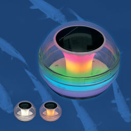 USL-S-824/PT100 POOL LIGHT Садовый светильник на солнечной батарее. Плавающий. 22 светодиода. RGB свет. Белый свет. Теплый белый свет. 1*АA Ni-Mh аккумулятор в/к. IP44. TM Uniel - Volpe фото 8