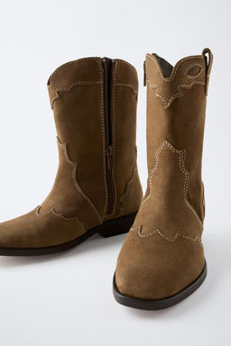 SPLIT SUEDE COWBOY BOOTS, CHARACTERISTICS - Zara фото 3