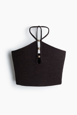 Top halter con cuentas