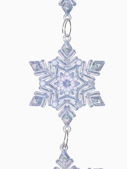 Ёлочная игрушка Зимнее волшебство. Снежинка подвесная, 235.5 см, голубой перелив фото 11