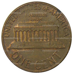 Монета 1 цент 1975 года D США